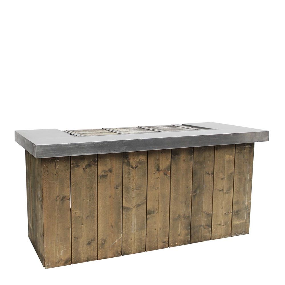 Klapbuffet steigerhout met barbecue, op gas - Afbeelding 2