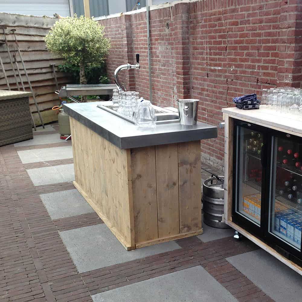 klapbuffet met biertap Steigerhout - Afbeelding 4