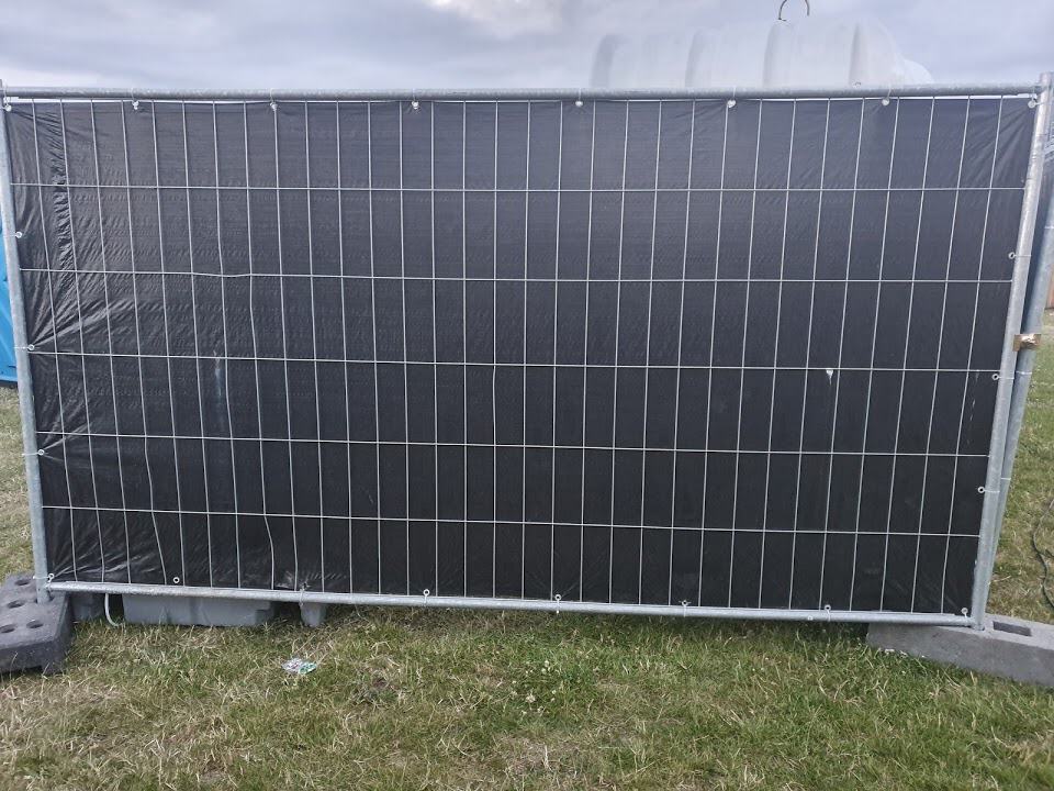Bouwhek met vlamvertragend zeil (wit of zwart) - Afbeelding 2