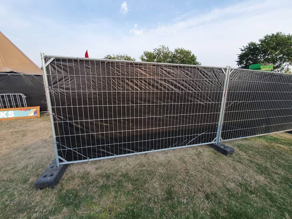 Bouwhek met vlamvertragend zeil (wit of zwart)