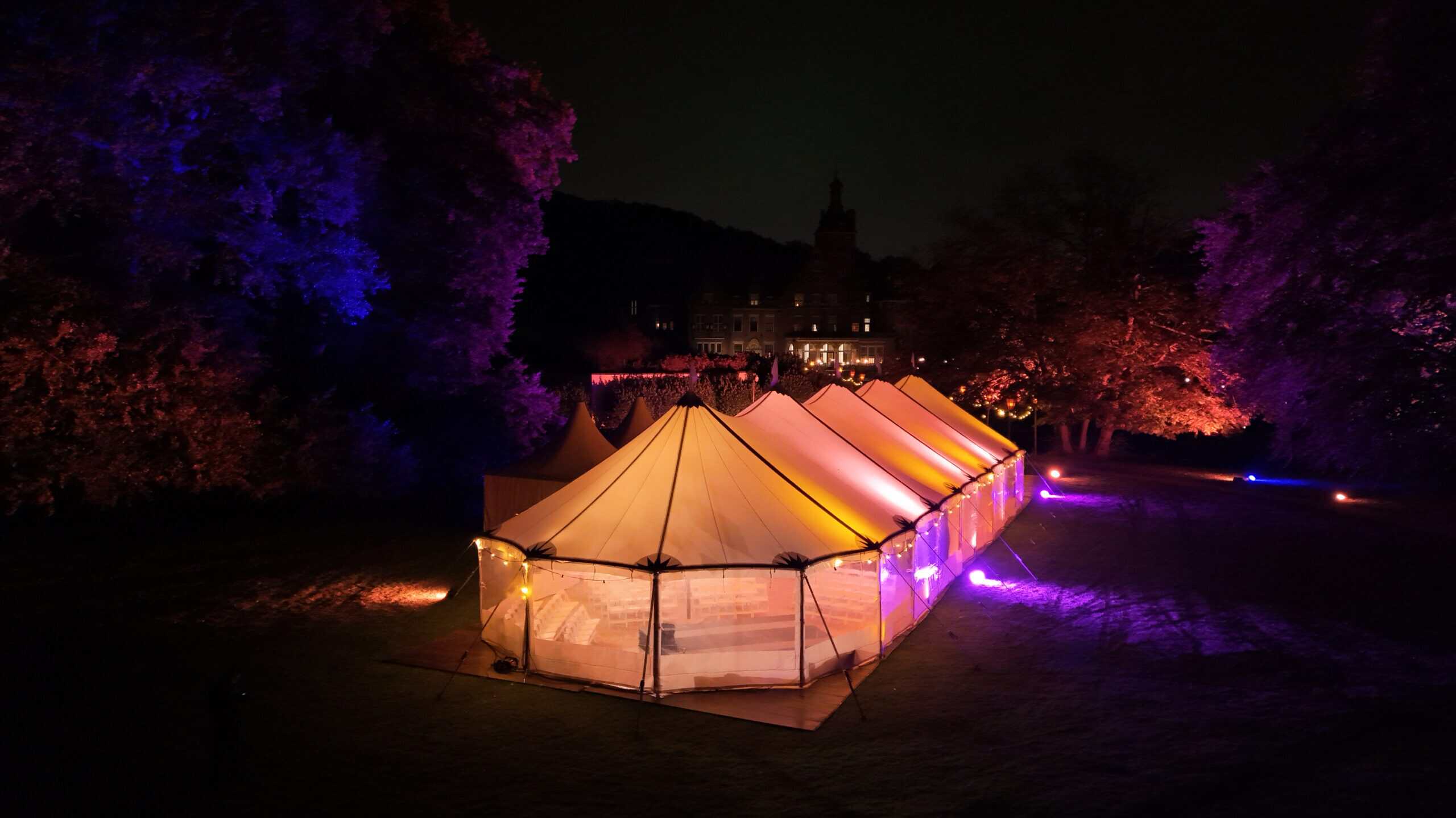 White Luxury tent extra Large 10 x 28 meter