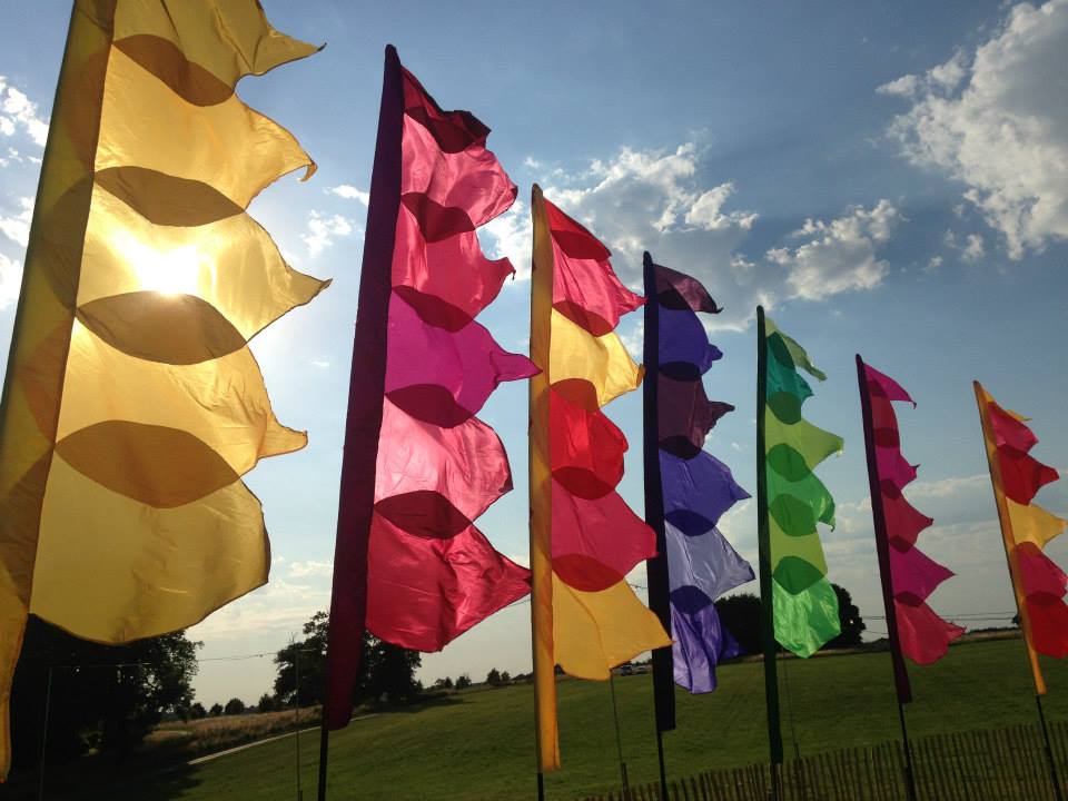 Festival vlaggen pakket Bloemblad (5x)
