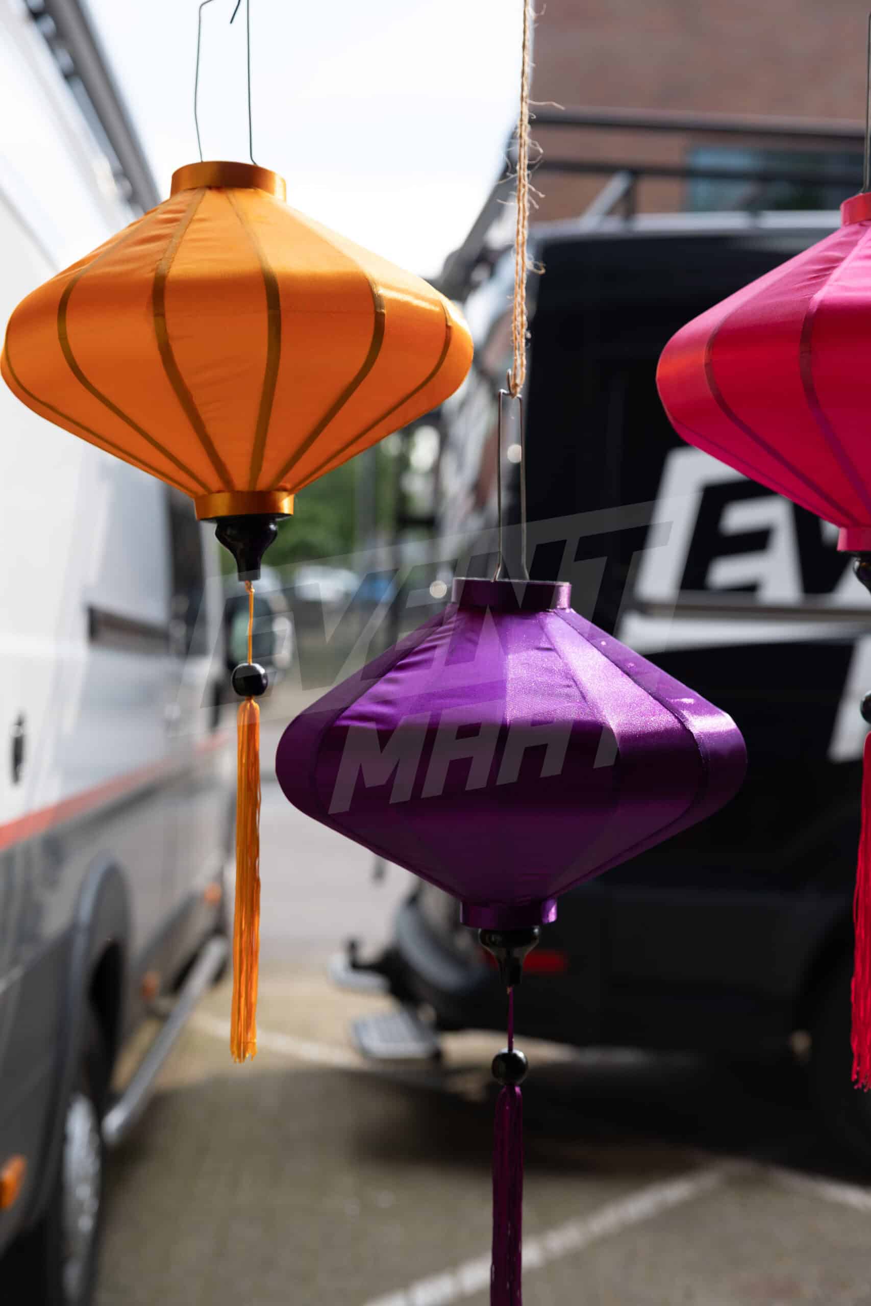 Sfeerlantaarn Ballon Ø60cm - Paars - Afbeelding 3