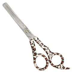 Tijeras corte de cabello peluqueros raugcci entresacar doble leopard