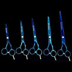Tijeras Raugcci Línea Profesional Titanium Corte Deslizante Azul 5,5 Pulgadas