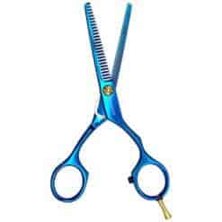 Tijeras Raugcci Línea Profesional Titanium Entresacar Azul