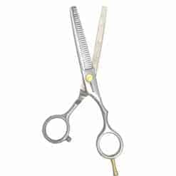 Tijeras corte de cabello peluqueros raugcci titanium plateada entresacar s