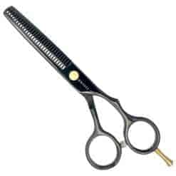 Tijeras corte de cabello peluqueros raugcci titanium negra entresacar