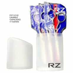 Kit de 2 Tijeras para Cabello Corte Deslizante 5.5" y Entresacar Sencilla Marca Rz en Acero Inoxidable - Imagen 4