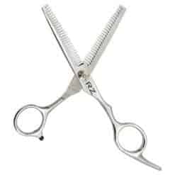 Kit de 3 Tijeras para Cabello Corte Microdentada 5.5", Corte Deslizante de 5.5" y Entresacar Doble Marca Rz en Acero Inoxidable - Imagen 3