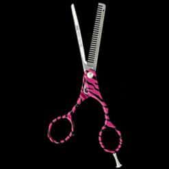 Tijeras corte de cabello peluqueros raugcci entresacar-zebra-rosada