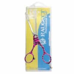 Tijeras Raugcci Línea Profesional Zafiro Diseños Entresacar Sencilla Zebra Rosada