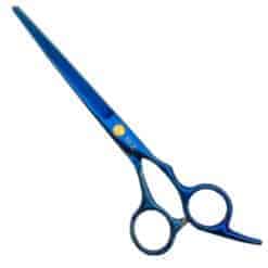Tijeras de peluquería Rz Azul de 6.5 pulgadas en acero inoxidable.