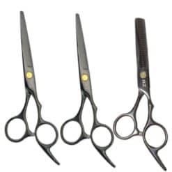 Conjunto de tijeras para peluquería, corte microdentado y deslizante.