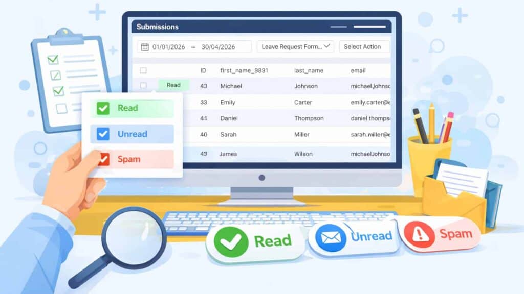 Submission Status in Form Vibes