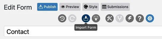 WS Form Import/Export screen for migrating forms between WordPress sites