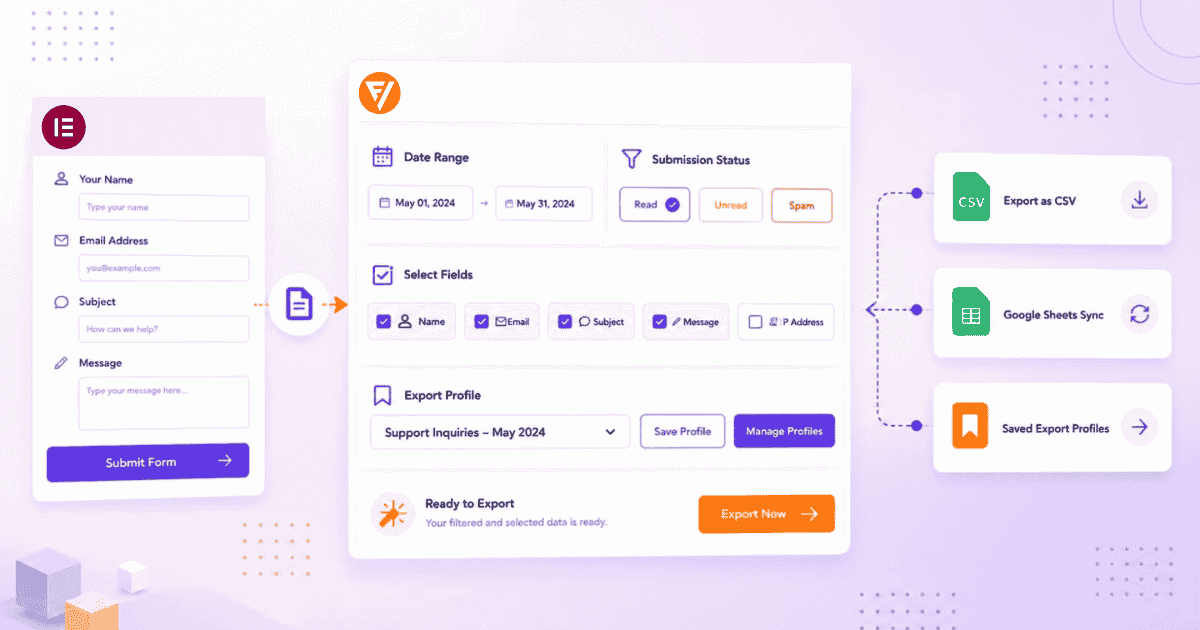 How to Export Elementor Form Submissions to CSV with Form Vibes