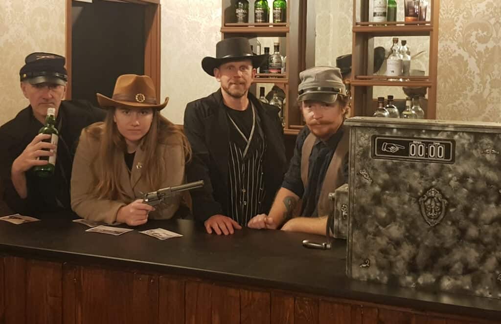 Steampunk bar and restaurant.
