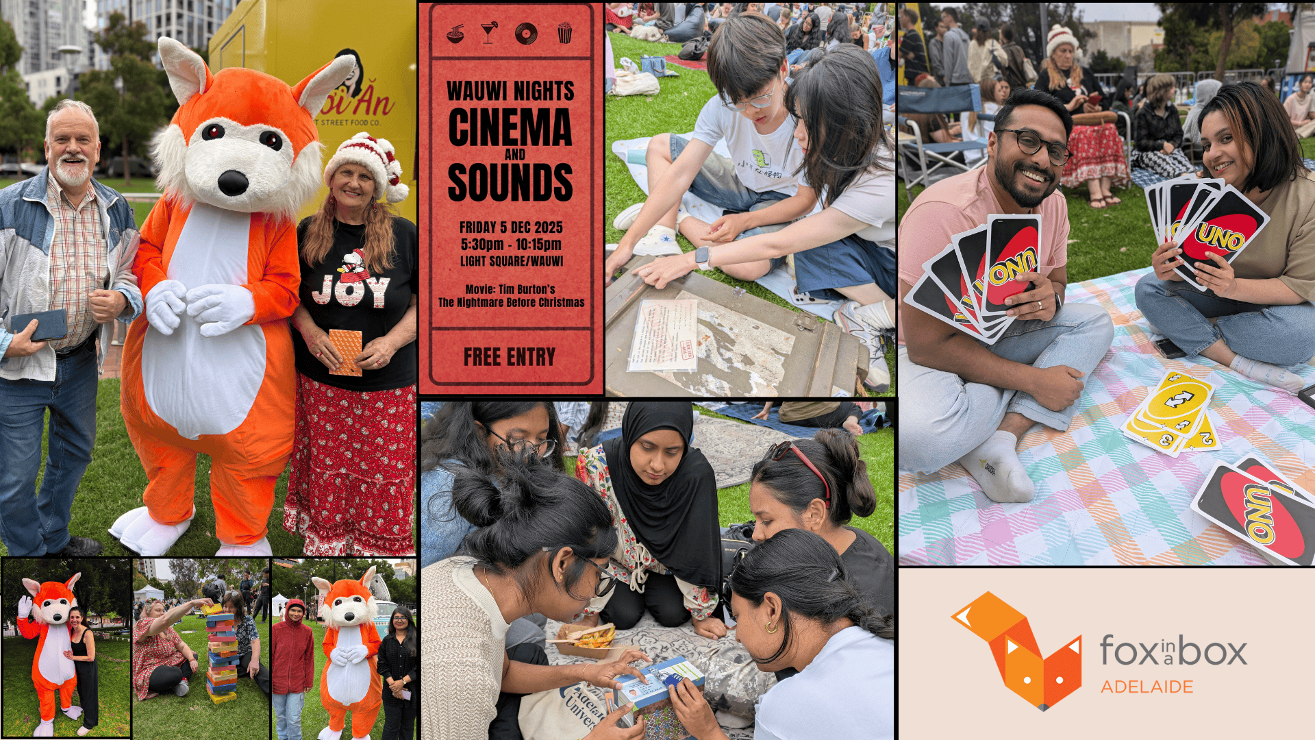 🎬 Fox in a Box Adelaide is heading to  Wauwi Nights: Cinema & Sounds! ✨