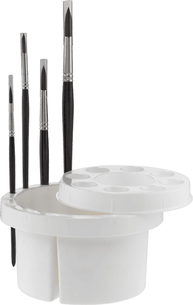 Brush Washer White Plastic