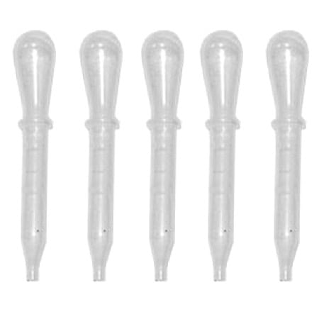 Plastic Mini PIPETTE DROPPERS 2ml set of 5