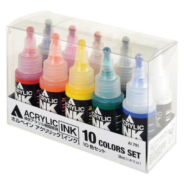 HOLBEIN Acrylic Ink | 10 Colours Set 30ml - Image 2