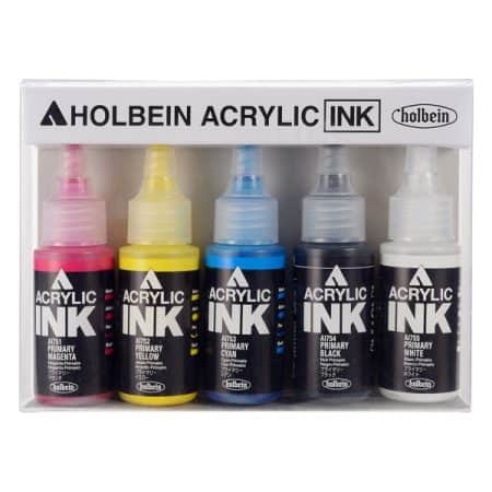 HOLBEIN Acrylic Ink | Primary 5 Colours Set 30ml