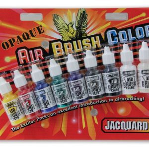 Jacquard Opaque 9 Colour Paint Set-1/2 oz 15ml Vinyl, Leather, Canvas, Fabric