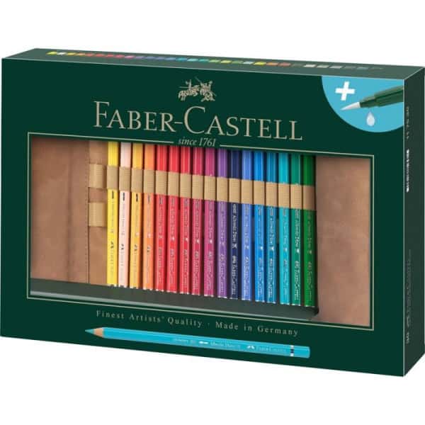 Faber-Castell Albrecht Dürer Watercolour Pencils Set of 30 & Pencil Roll + water brush