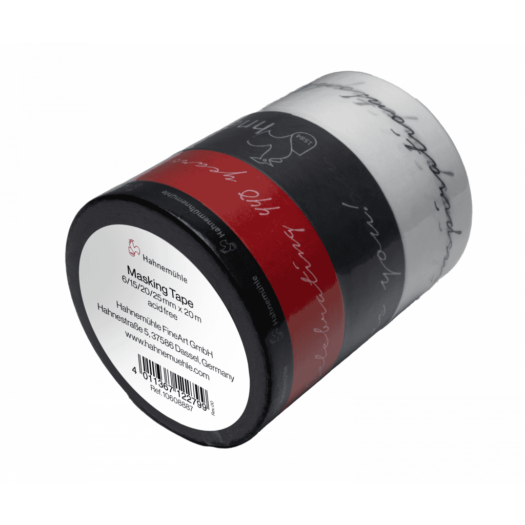 hahnemuhle masking tape bundle black/red/grey/white 6/15/20/25mm
