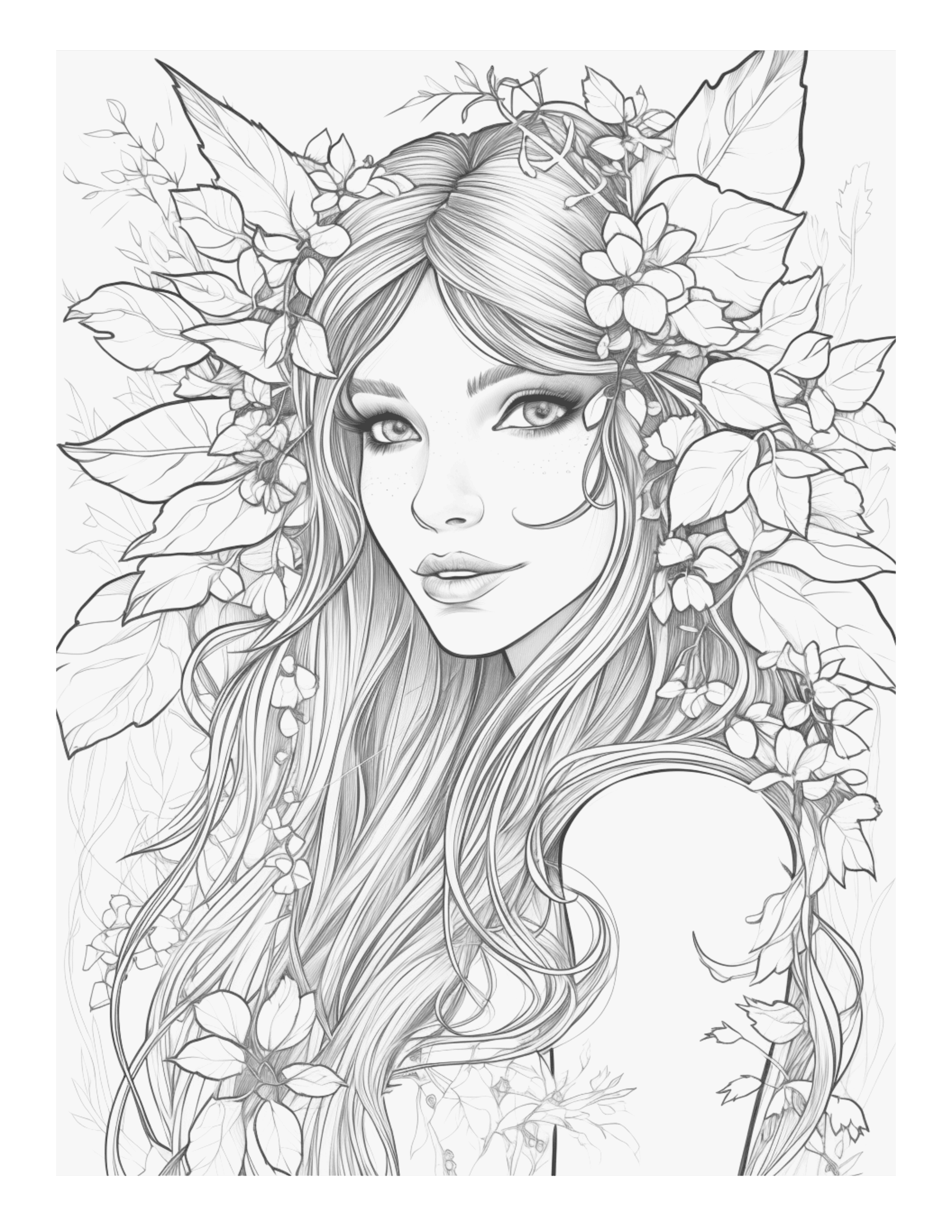 Free Printable Fairy World Enchanted Fairies Coloring Page For Kids