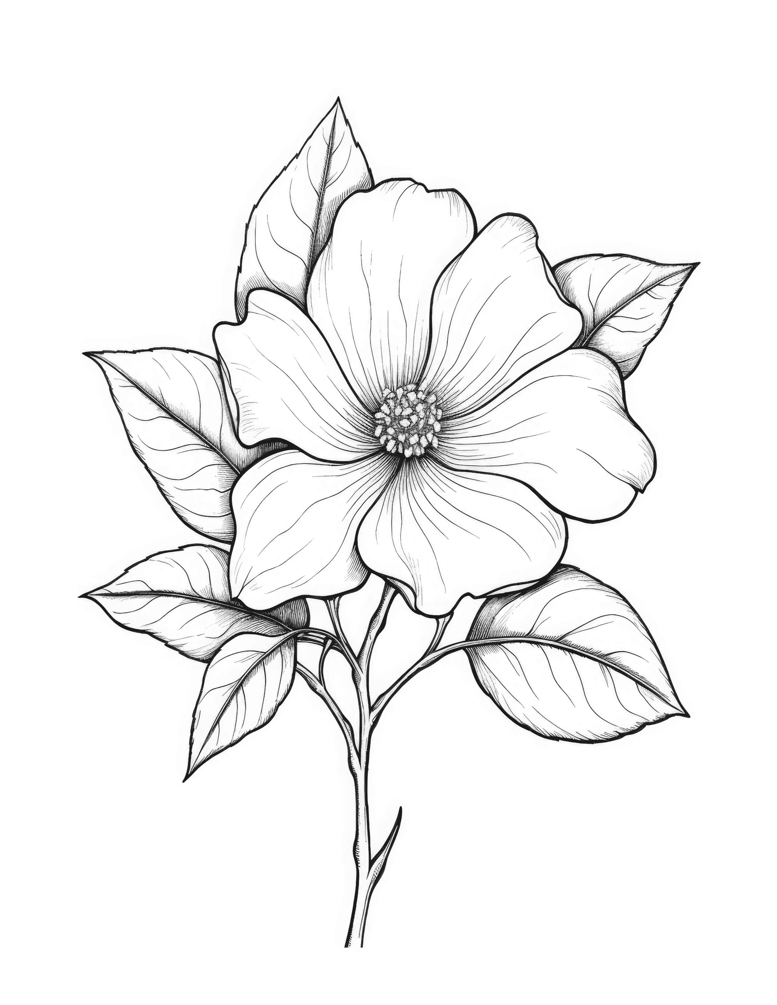 Free Flower Coloring Page 29 Free Coloring Adventure