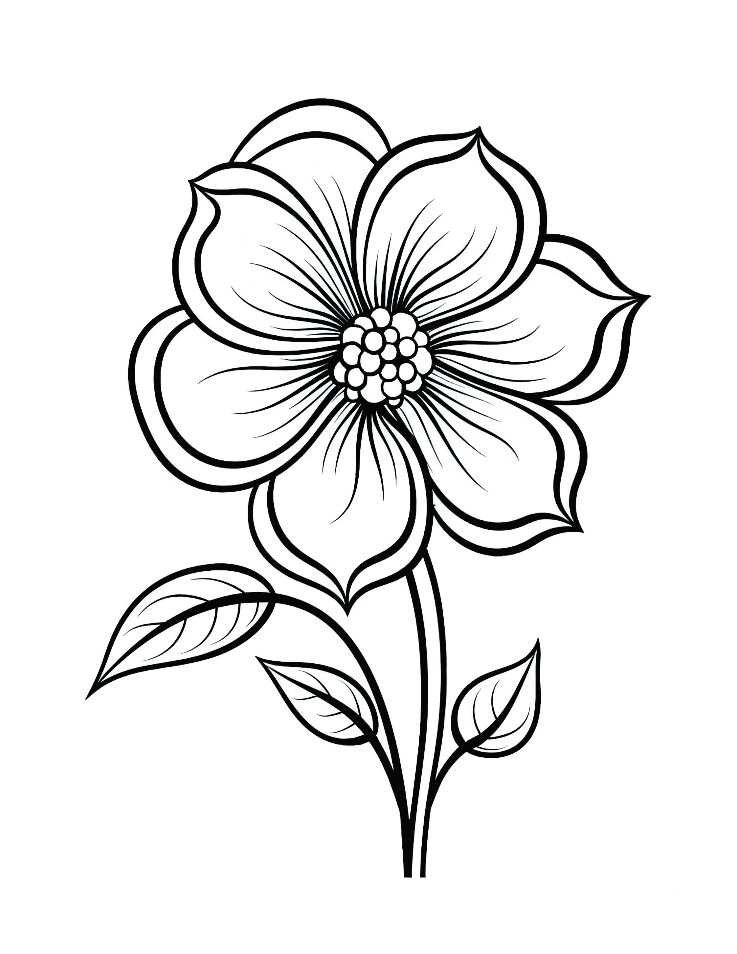 Free Flower Coloring Page 53 Free Coloring Adventure