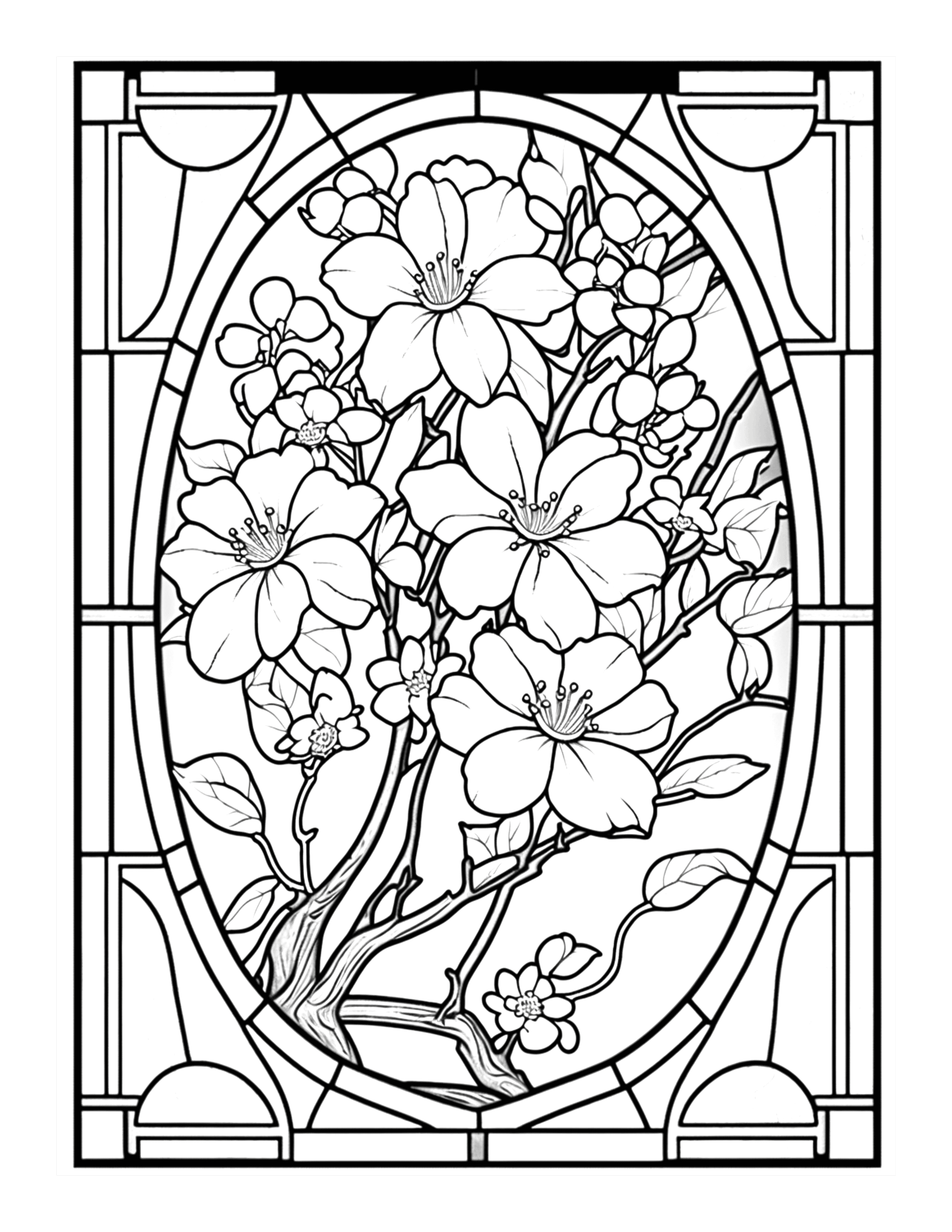 Free Flower Stained Glass Coloring Page 19 Free Coloring Adventure Free Flower Stained Glass Coloring Page 19 Free Coloring Adventure