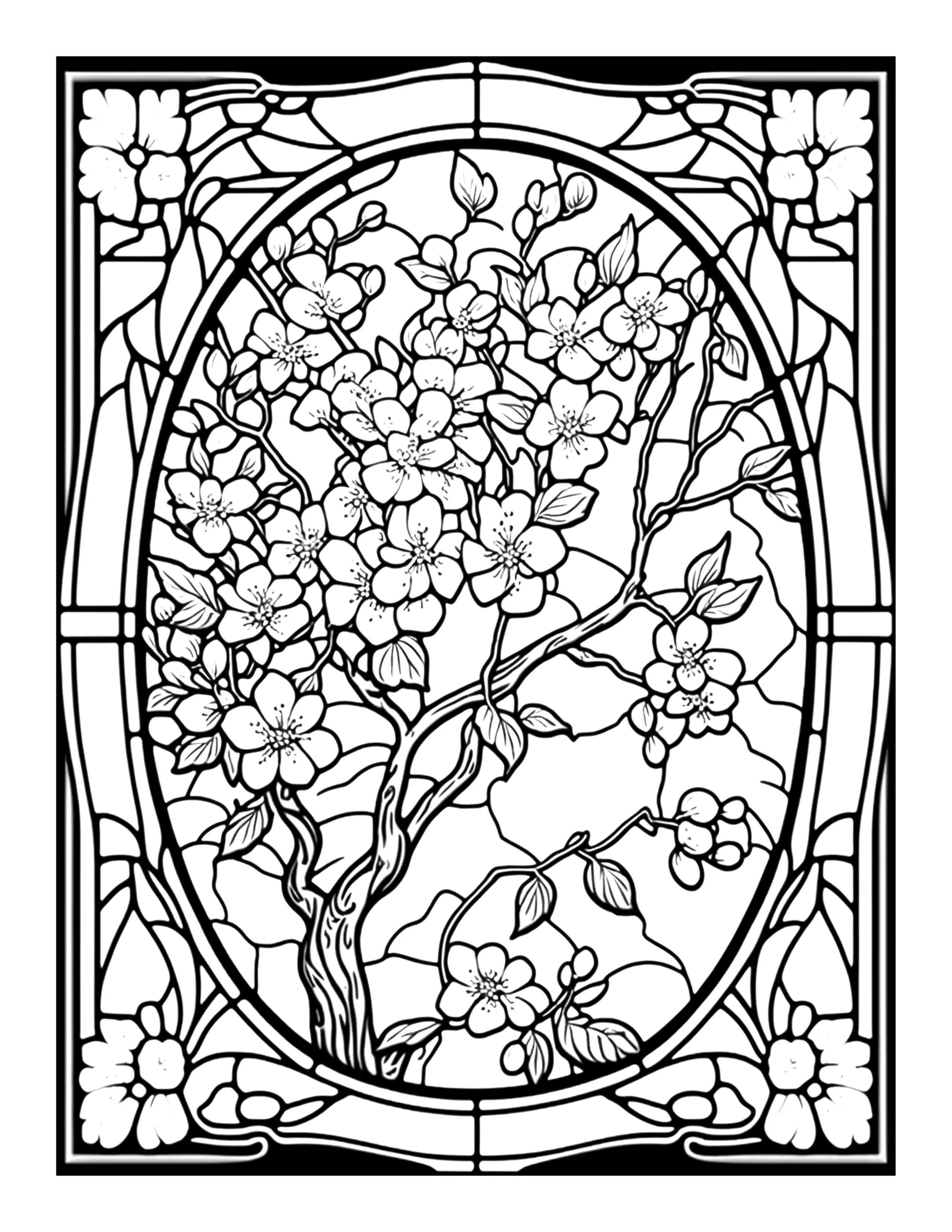 Free Flower Stained Glass Coloring Page 21 Free Coloring Adventure Free Flower Stained Glass Coloring Page 21 Free Coloring Adventure