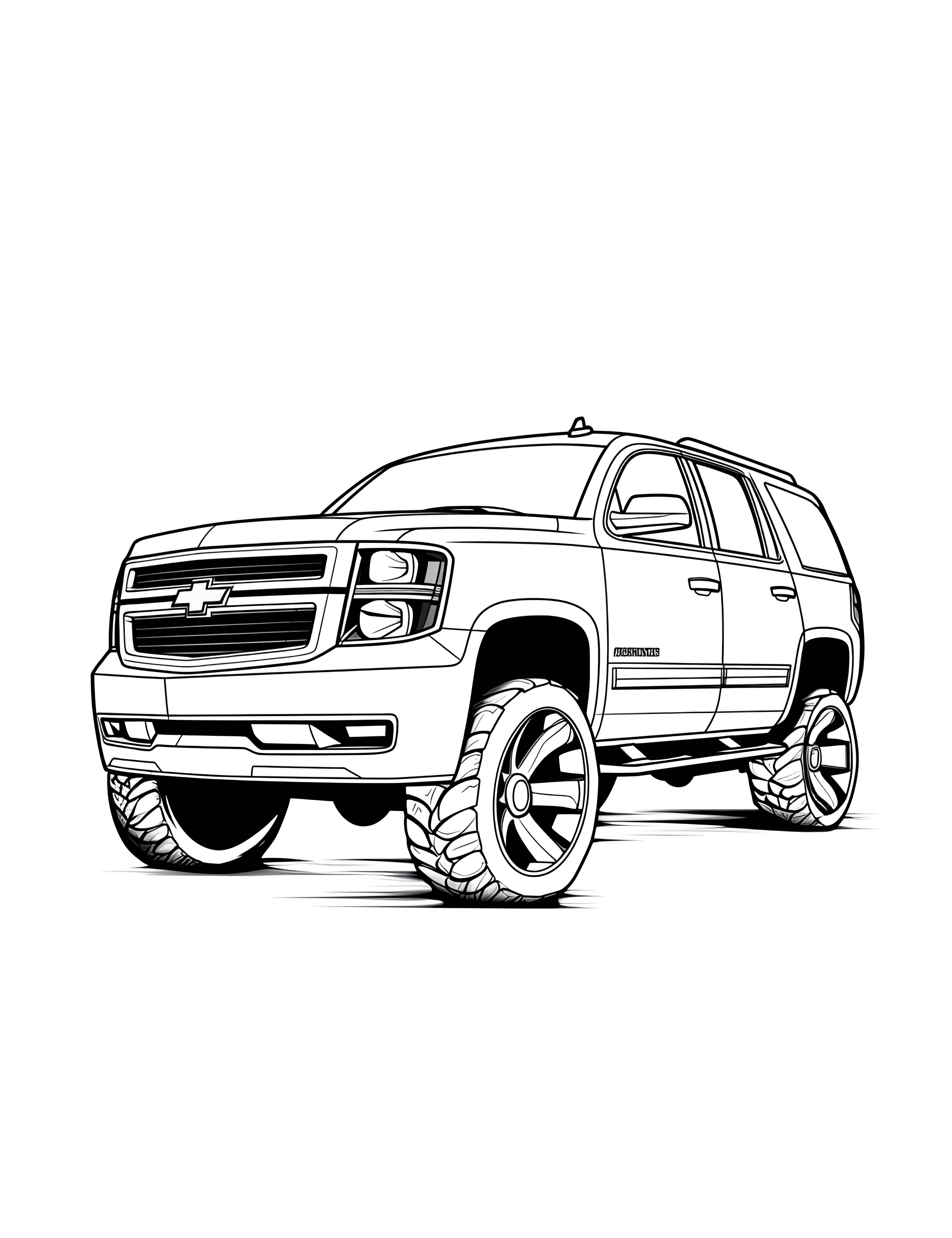 Free Printable Chevrolet Tahoe Coloring Page For Kids And Adults
