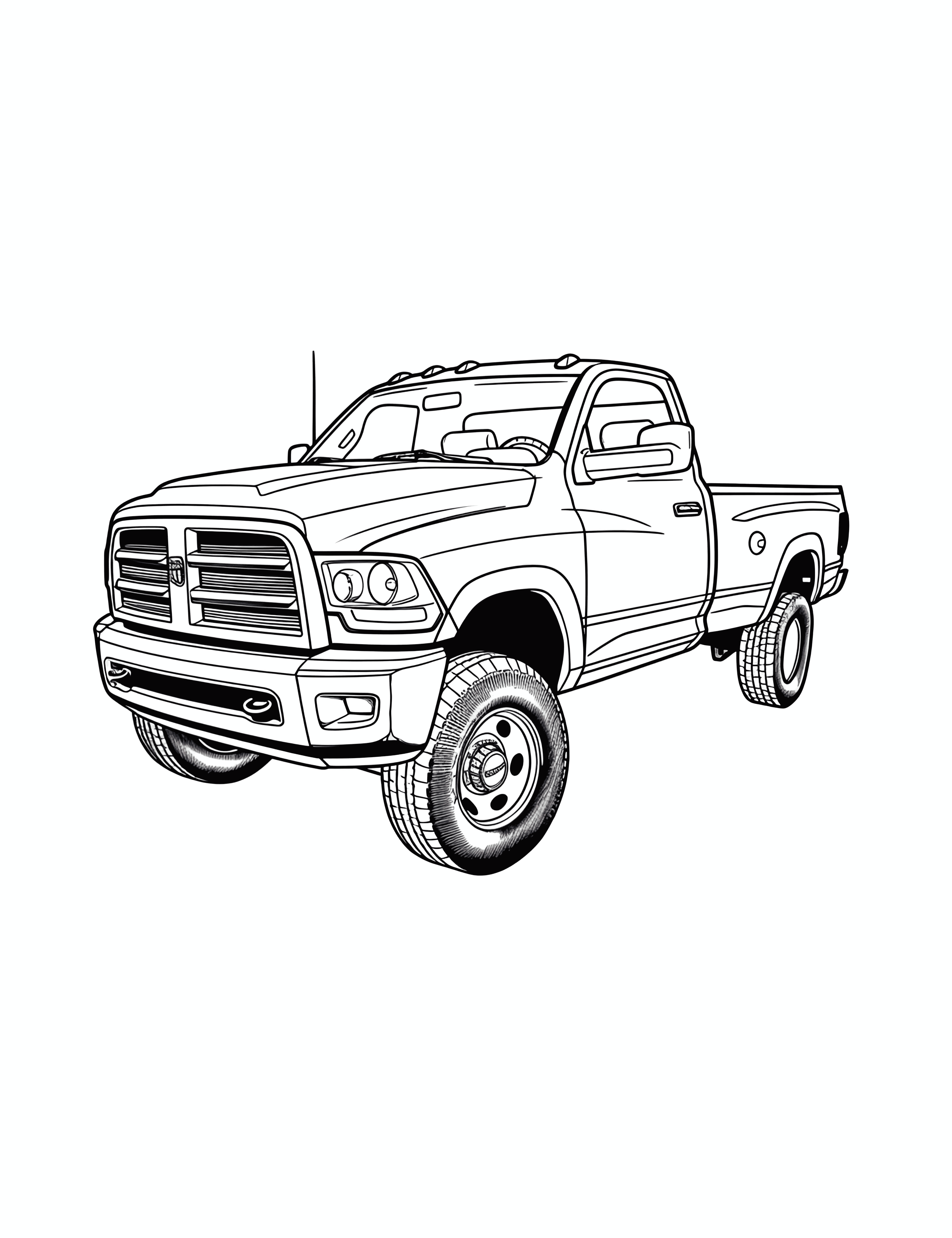 Dodge Ram Coloring Page Free Printable