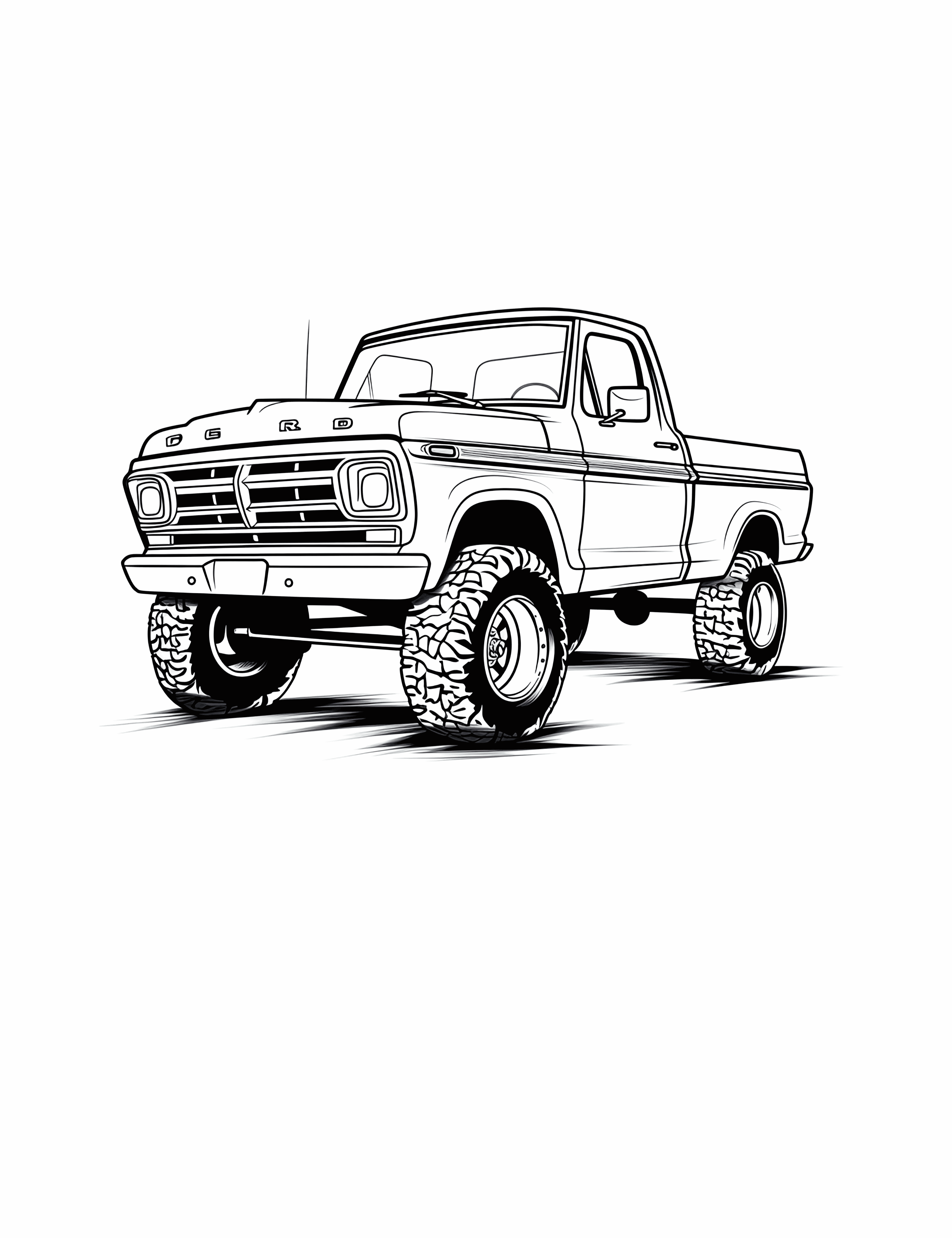 Ford F150 Pickup Truck Free Coloring Page Free Coloring Adventure
