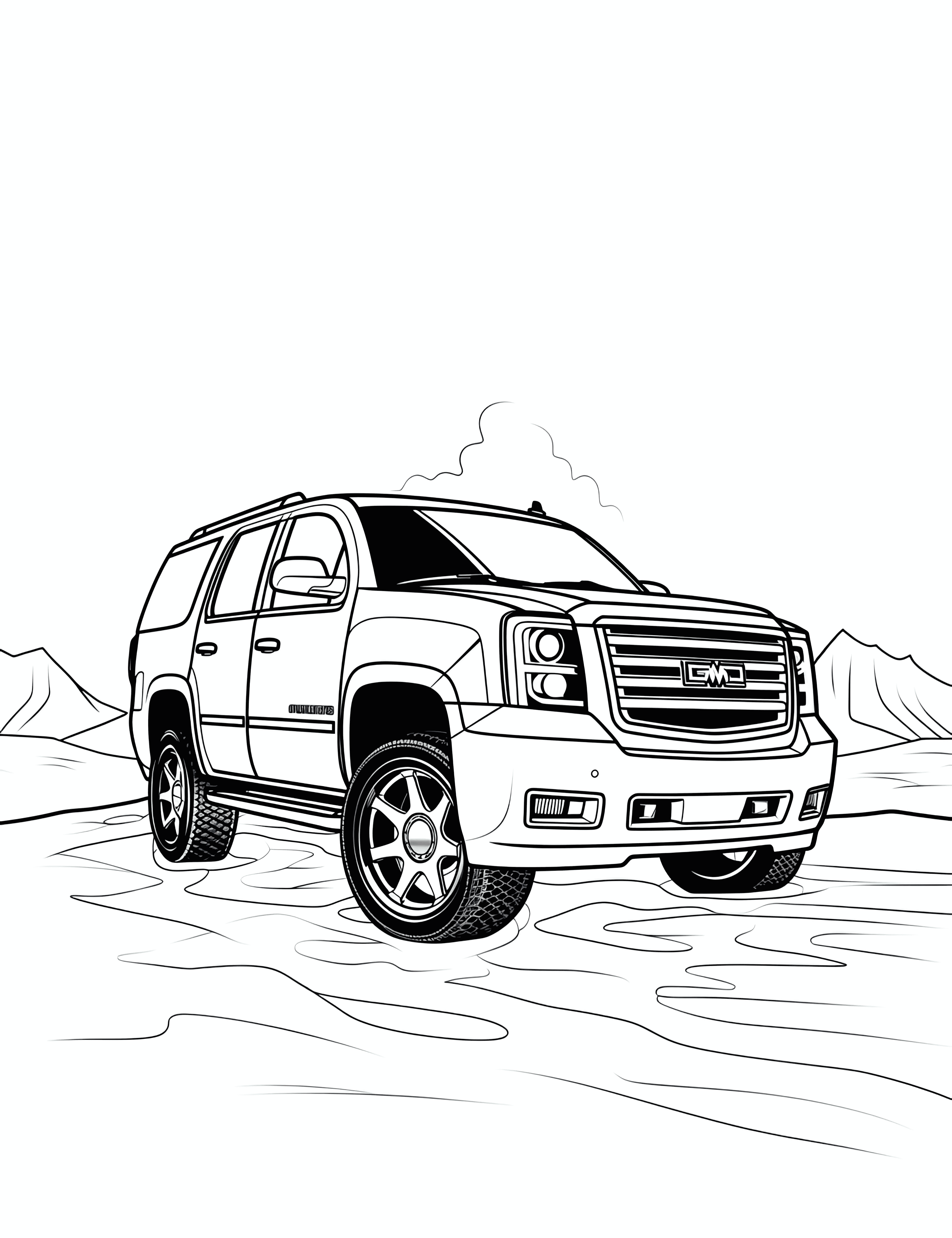 GMC Yukon Free Coloring Page Free Coloring Adventure