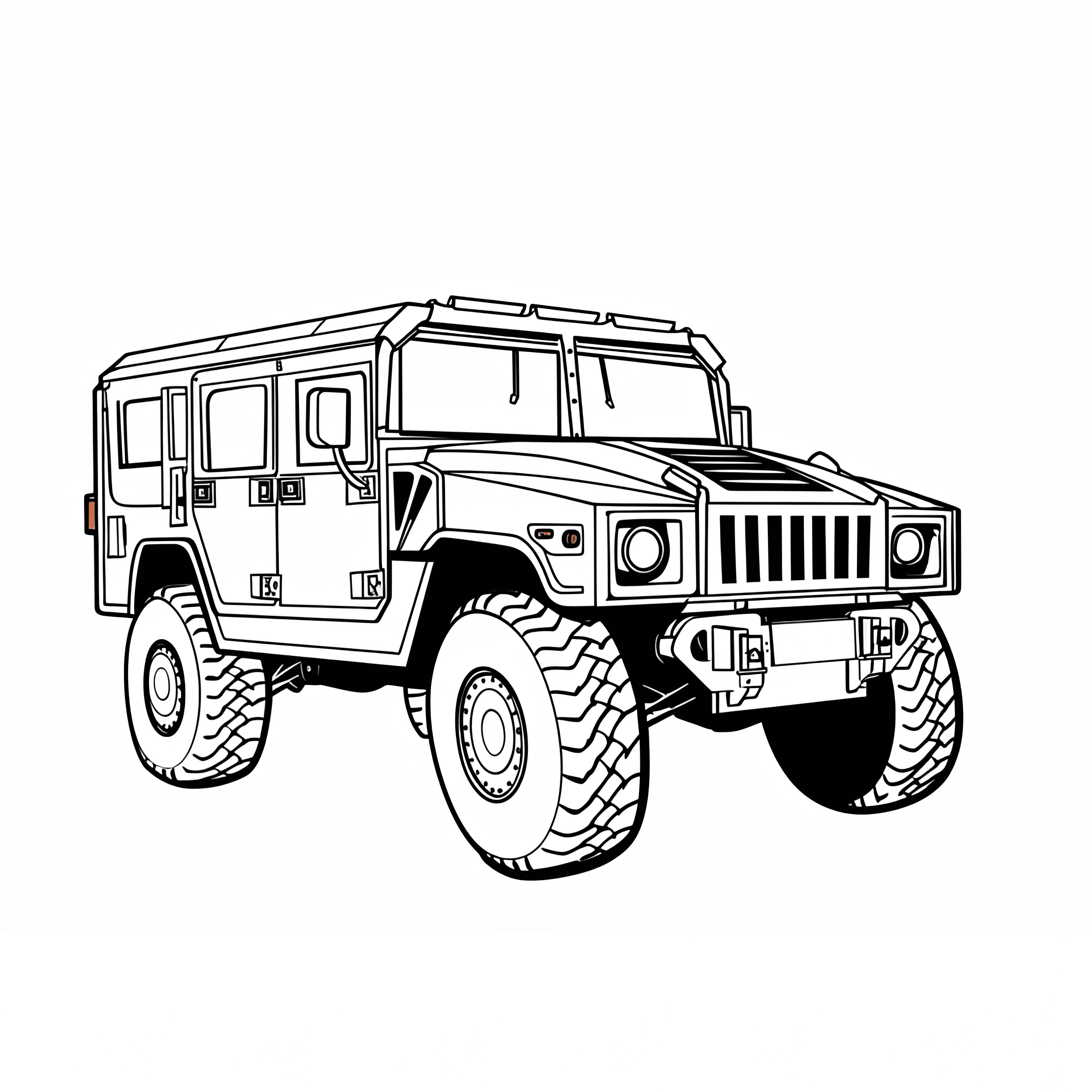 Free Printable Military Hummer Humvee Coloring Page For Kids And Adults