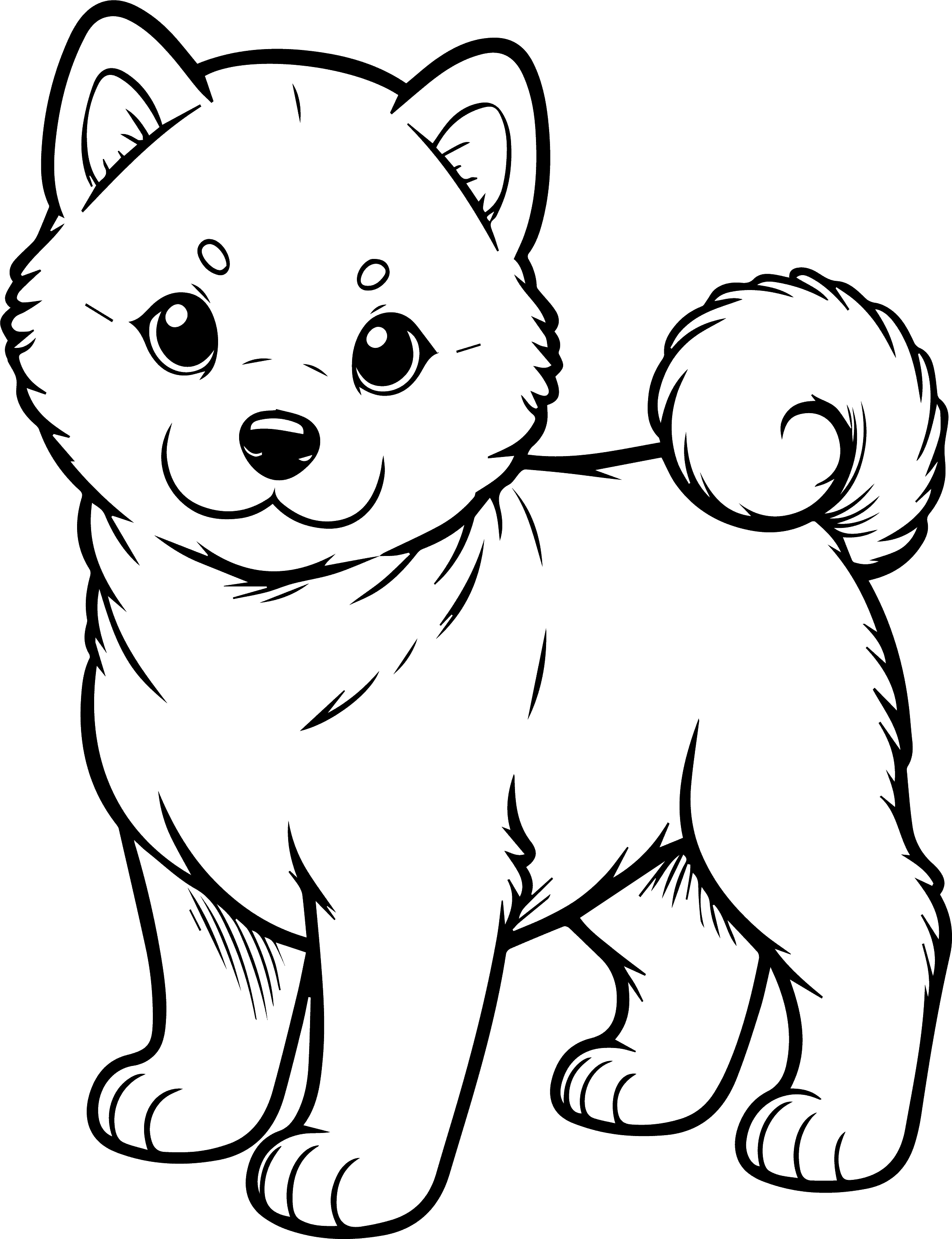 Free Printable Shiba Inu Puppy Coloring Page For Kids And Adults