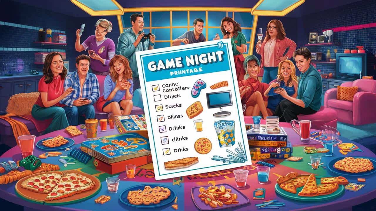 You are currently viewing Game Night Checklist Printable: Stay Organized Easily for Perfect Events