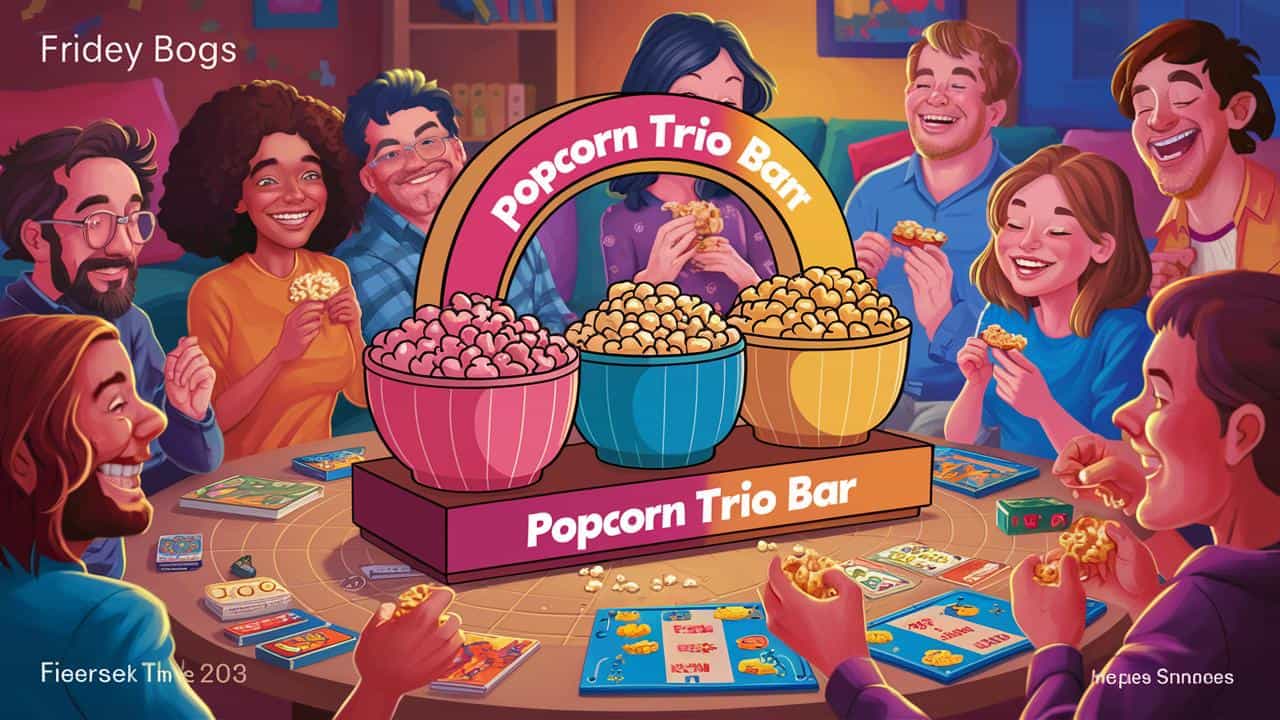 You are currently viewing Popcorn Trio Bar: Interactive Snack Station for Game Night Fun