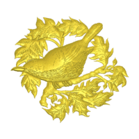 decorative-bird-3d-relief