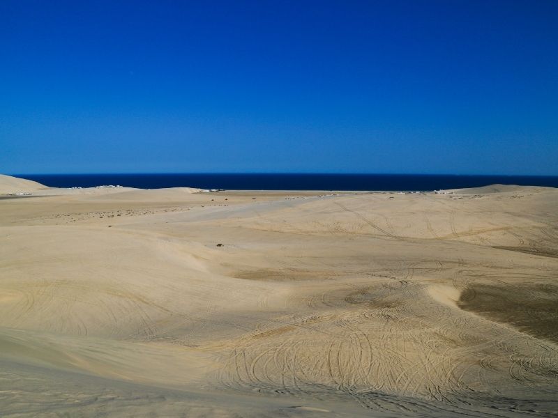 A desert beside the sea in Qatar