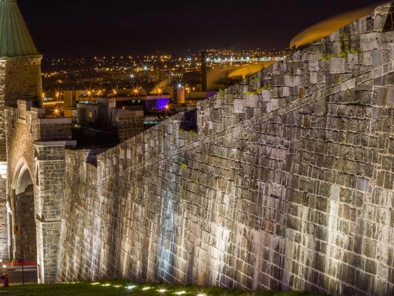 A portion of the Old City Wall in Quebec City