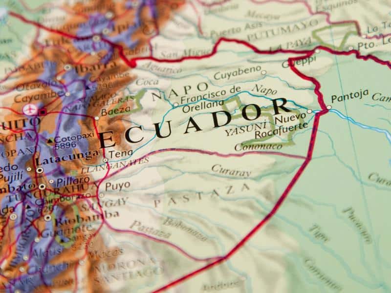 map of Ecuador
