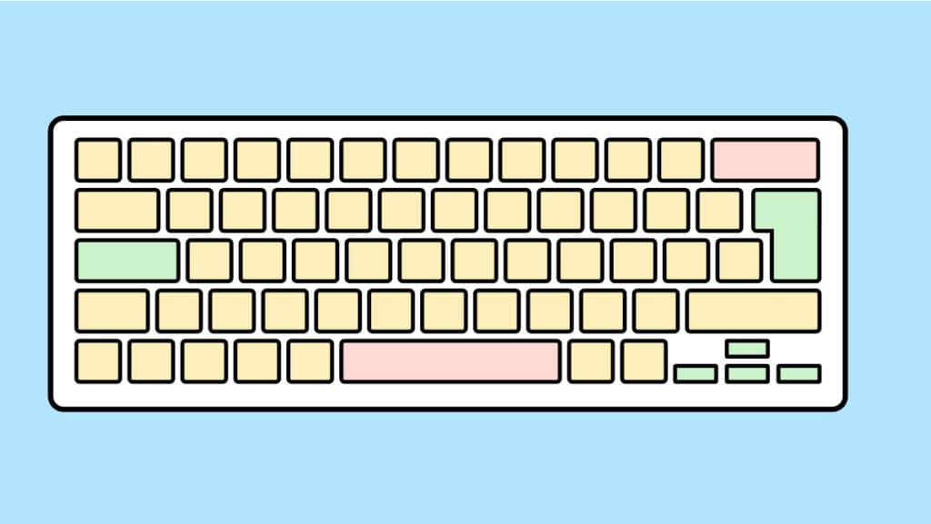 Illustration einer Tastatur.