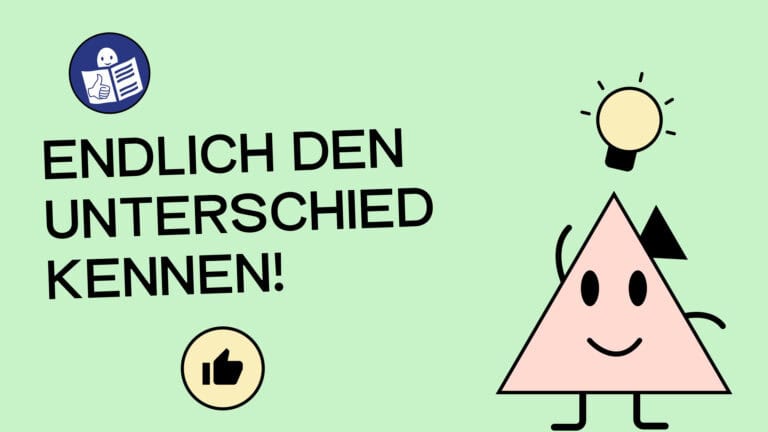 Text auf Bild: Endlich den unterschied kennen.
