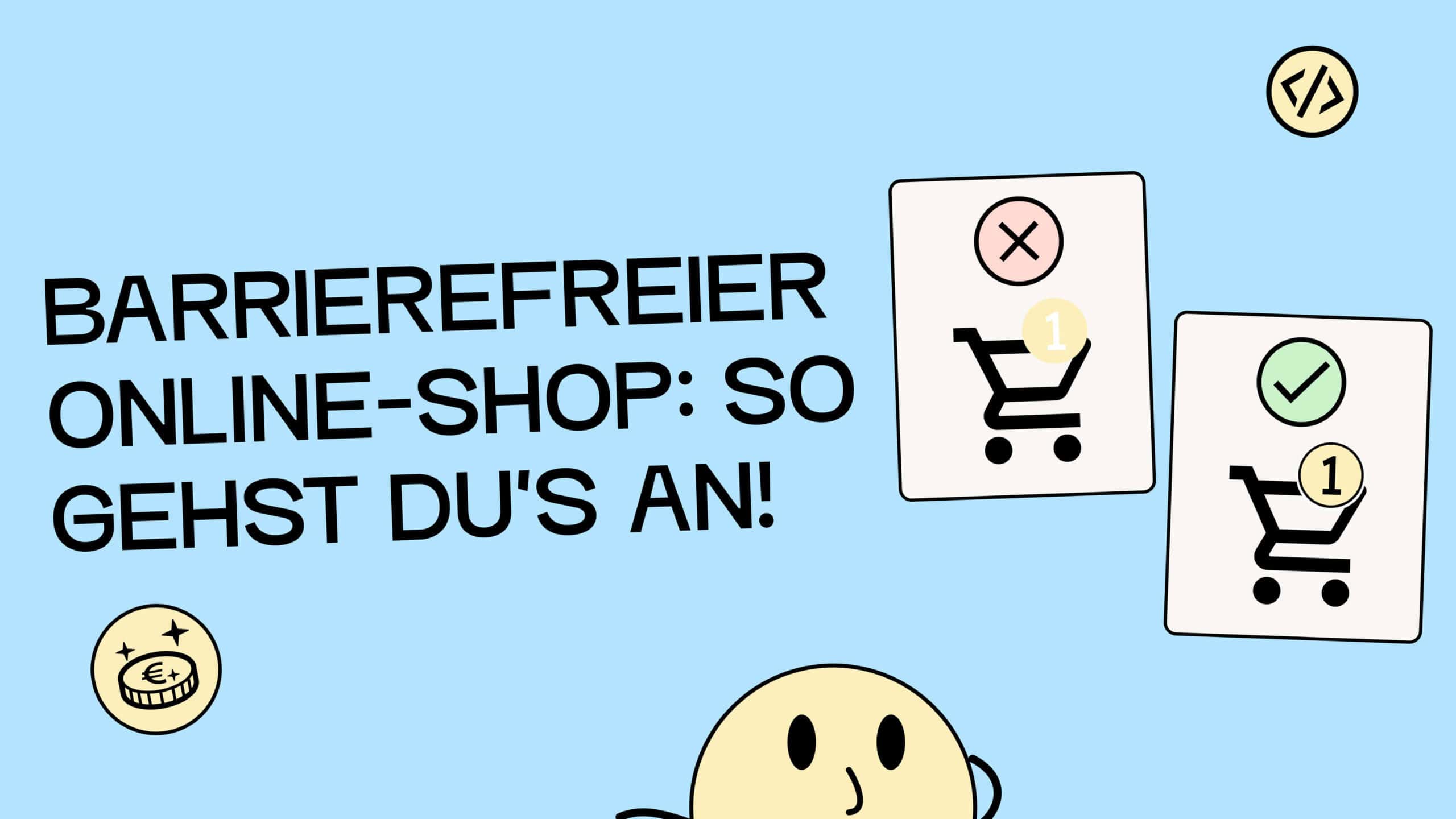 Barrierefreier Online-Shop: Zwei Warenkorbs-Icons. Einmal mit Kontrastproblemen und einmal ohne.